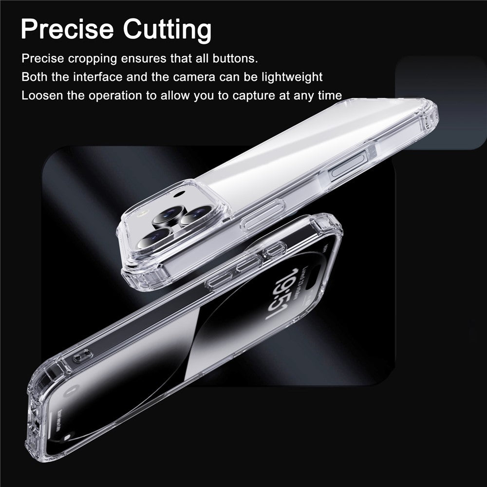 IPAKY For iPhone 17 Pro Case Four Corner Shockproof Clear Phone Back Cover