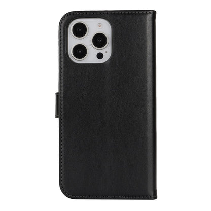 For iPhone 16 Pro Max Stand Case Textured Leather Wallet Phone Cover with Strap