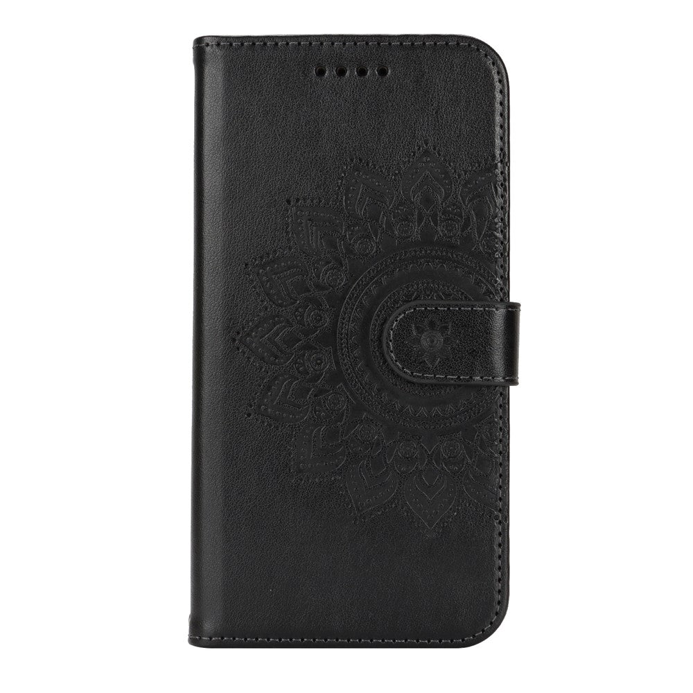 For iPhone 16 Pro Max Stand Case Textured Leather Wallet Phone Cover with Strap