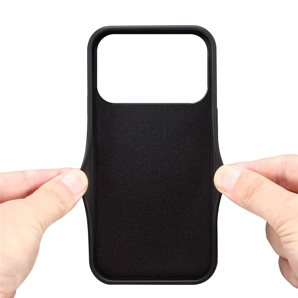 DENIOR For iPhone 17 Pro Max Case Card Holder Kickstand Leather Phone Back Cover