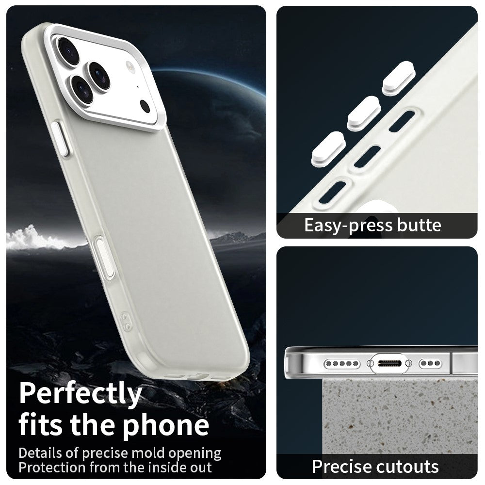 For iPhone 17 Pro Case PC + TPU + PET Matte Anti-Drop Phone Back Cover