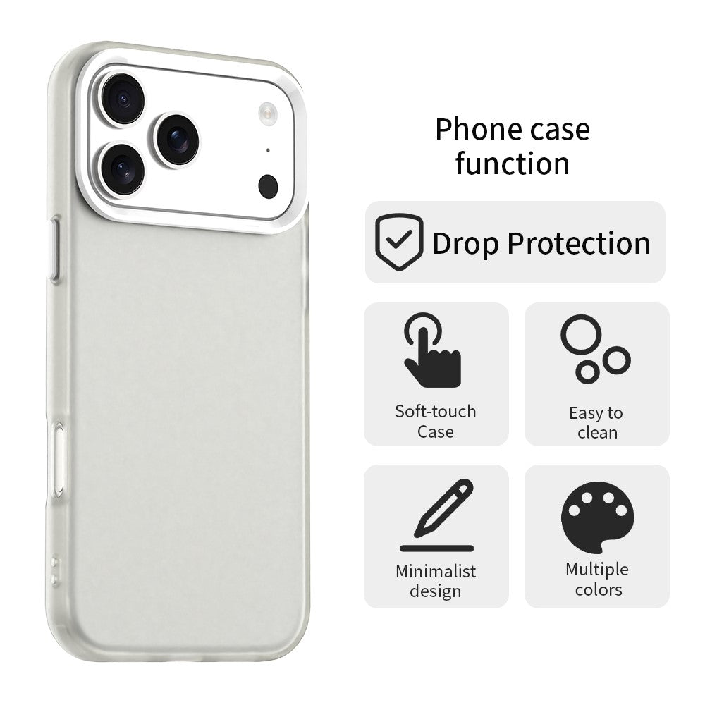 For iPhone 17 Pro Case PC + TPU + PET Matte Anti-Drop Phone Back Cover