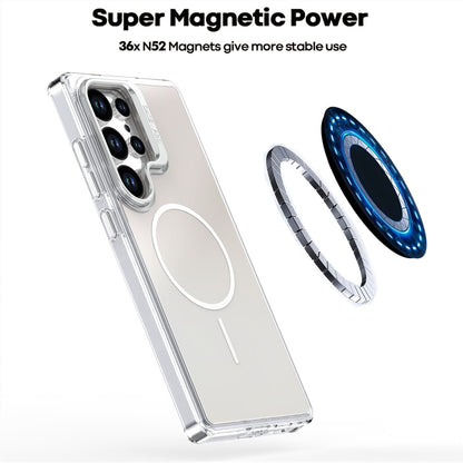 For Samsung Galaxy S25 Ultra Magnetic Case TPU + Acrylic Gradient Phone Cover with Kickstand