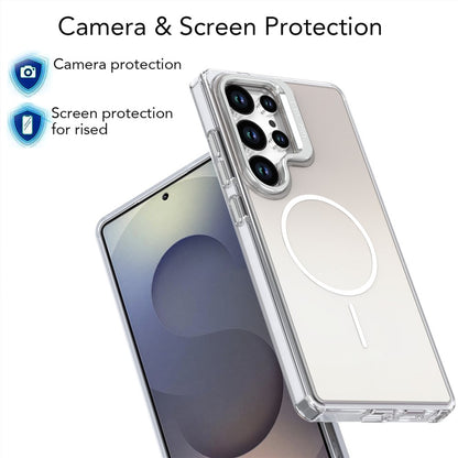 For Samsung Galaxy S25 Ultra Magnetic Case TPU + Acrylic Gradient Phone Cover with Kickstand