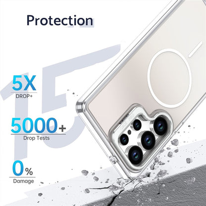 For Samsung Galaxy S25 Ultra Magnetic Case TPU + Acrylic Gradient Phone Cover with Kickstand
