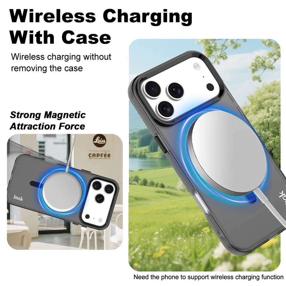 IMAK For iPhone 17 Pro Case Compatible with MagSafe Candy Color Anti Drop TPU + PET Back Cover