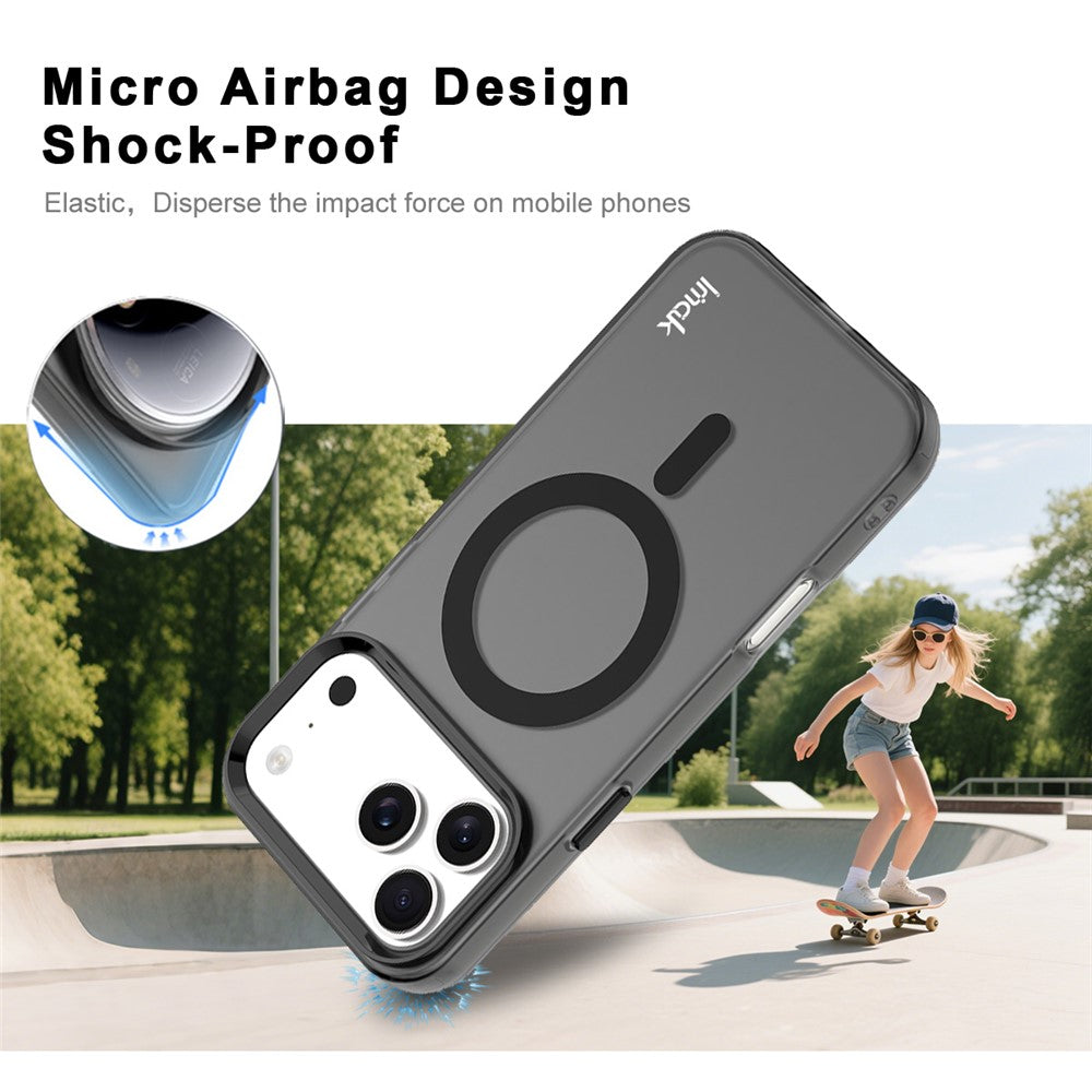 IMAK For iPhone 17 Pro Case Compatible with MagSafe Candy Color Anti Drop TPU + PET Back Cover