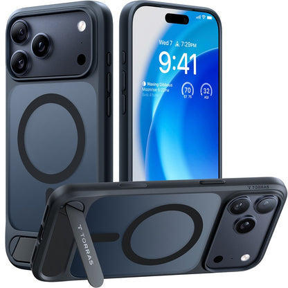 TORRAS Ostand L1 Series For iPhone 17 Pro Case Kickstand TPU + PC Phone Cover Compatible with MagSafe