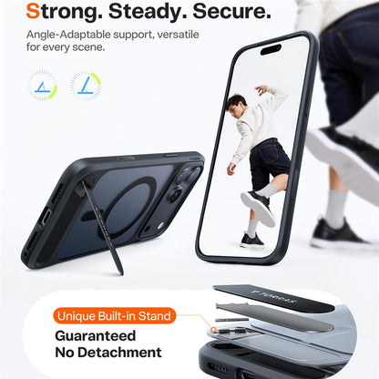 TORRAS Ostand L1 Series For iPhone 17 Pro Case Kickstand TPU + PC Phone Cover Compatible with MagSafe