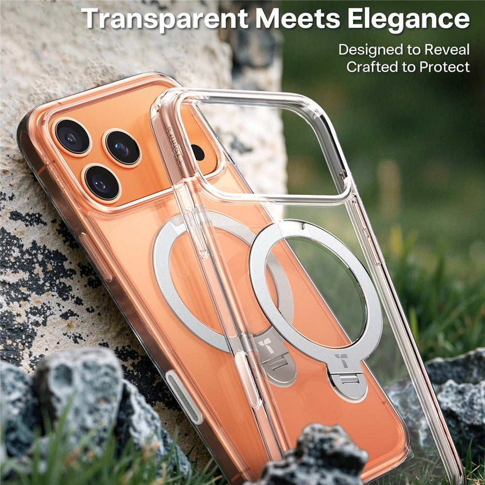 TORRAS Ostand Q3 Spin Series For iPhone 17 Pro Max Case Compatible with MagSafe Anti-drop PC + TPU Phone Cover with Rotating Kickstand