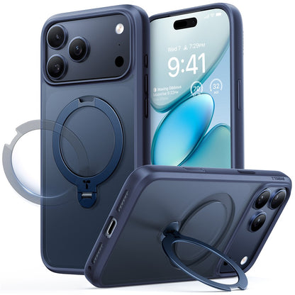 TORRAS Ostand Q3 Spin Series For iPhone 17 Pro Max Case Compatible with MagSafe Anti-drop PC + TPU Phone Cover with Rotating Kickstand