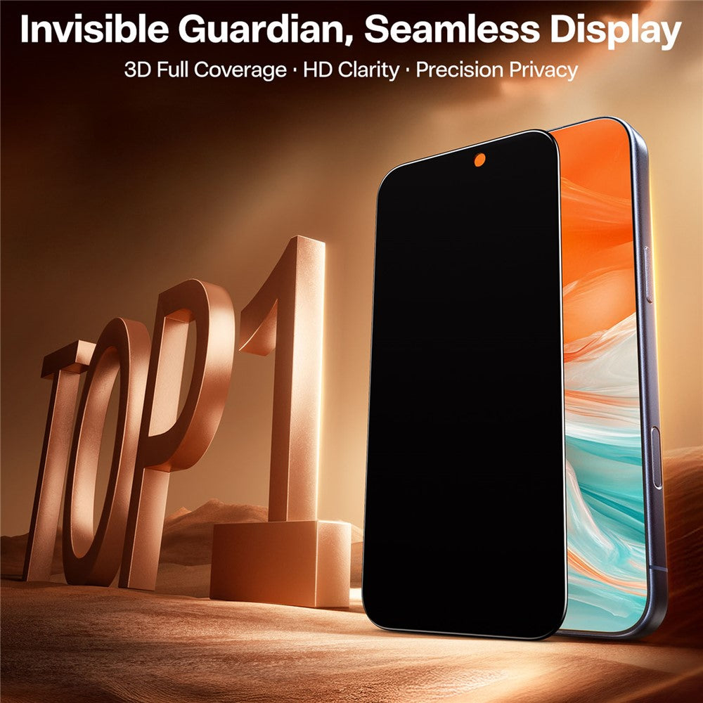 TORRAS Glassgo For iPhone 17 Pro Anti Spy Screen Protector Tempered Glass Private Film with Auto-Align Frame