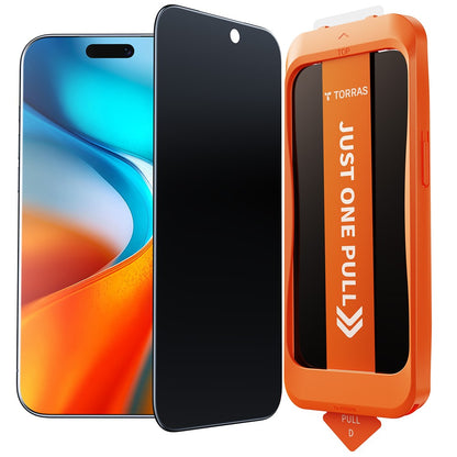 TORRAS Glassgo For iPhone 17 Pro Max Anti Spy Screen Protector Tempered Glass Private Film with Auto-Align Frame