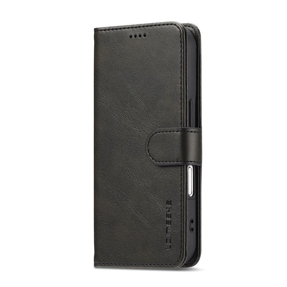 LC.IMEEKE For iPhone 17 Case Calf Texture PU Leather Stand Wallet Phone Cover