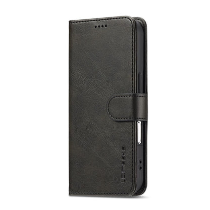 LC.IMEEKE For iPhone 17 Case Calf Texture PU Leather Stand Wallet Phone Cover