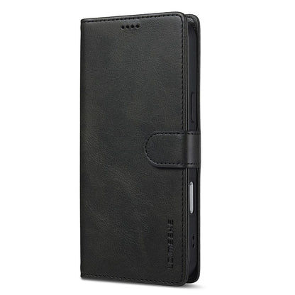 LC.IMEEKE For iPhone 17 Pro Max Case Calf Texture PU Leather Stand Wallet Phone Cover