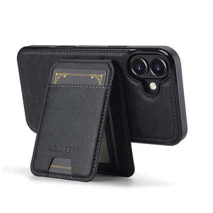 LC.IMEEKE L3 For iPhone 17 Magnetic Case Detachable Card Holder Leather TPU Mobile Cover
