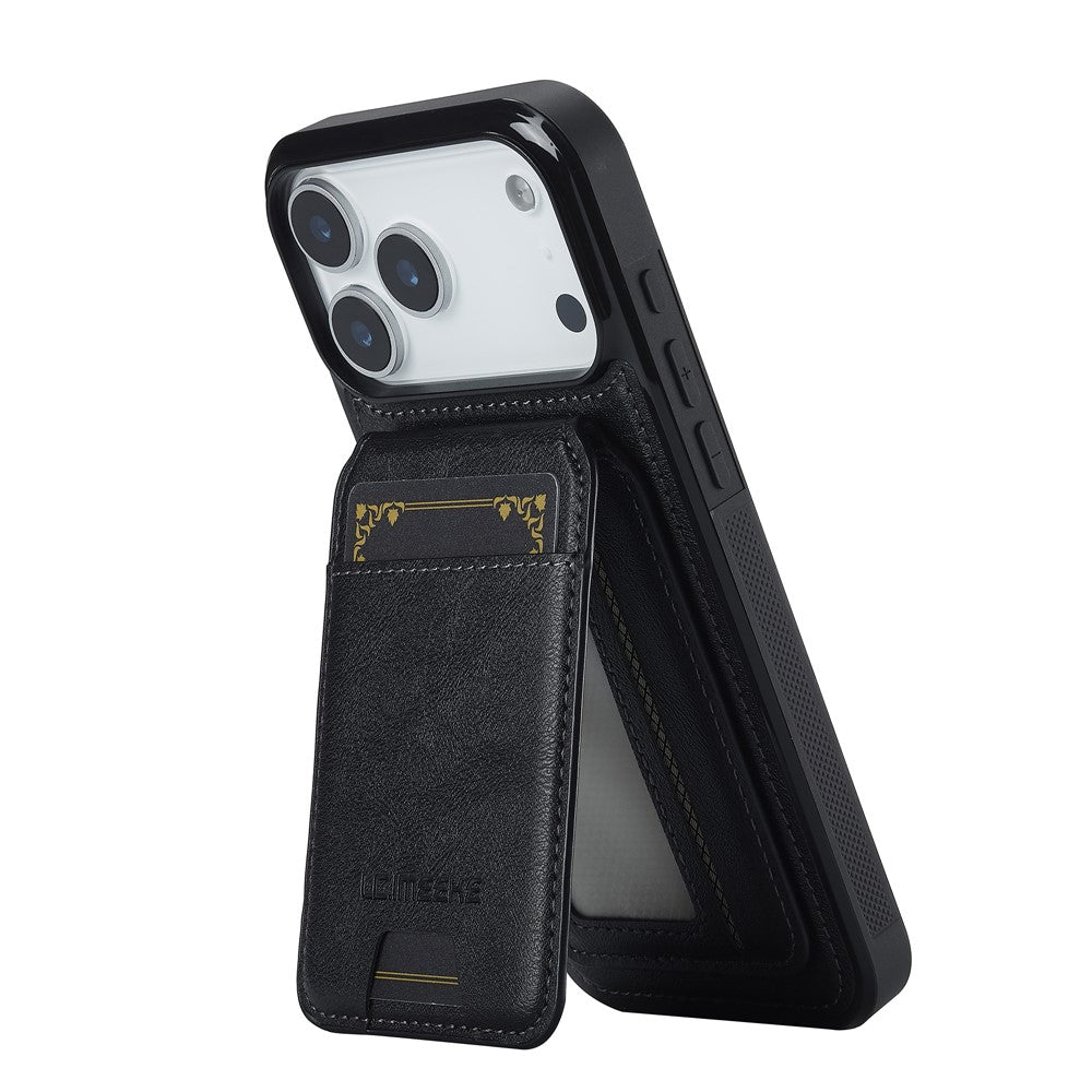 LC.IMEEKE L3 For iPhone 17 Pro Magnetic Case Detachable Card Holder Leather TPU Mobile Cover