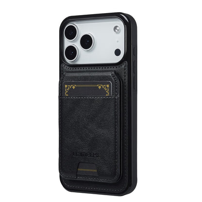 LC.IMEEKE L3 For iPhone 17 Pro Max Magnetic Case Detachable Card Holder Leather TPU Mobile Cover