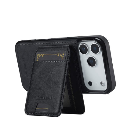 LC.IMEEKE L3 For iPhone 17 Pro Max Magnetic Case Detachable Card Holder Leather TPU Mobile Cover