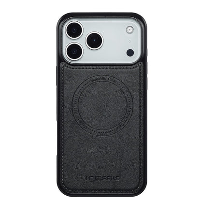 LC.IMEEKE L3 For iPhone 17 Pro Max Magnetic Case Detachable Card Holder Leather TPU Mobile Cover