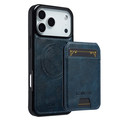 LC.IMEEKE L3 For iPhone 17 Pro Max Magnetic Case Detachable Card Holder Leather TPU Mobile Cover