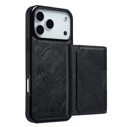 LC.IMEEKE L5 For iPhone 17 Pro Magnetic Phone Case Leather Back Cover with Detachable Card Holder