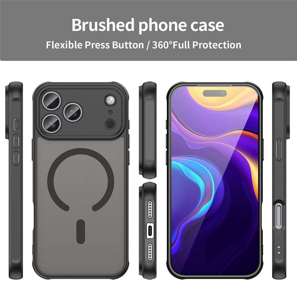 For iPhone 17 Pro Max Case Compatible with MagSafe Anti Drop PC + TPU Phone Cover