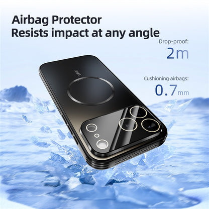 ABEEL For iPhone 15 Pro Max Case Compatible with MagSafe TPU PC Cooling Matte Phone Back Cover with Lens Film
