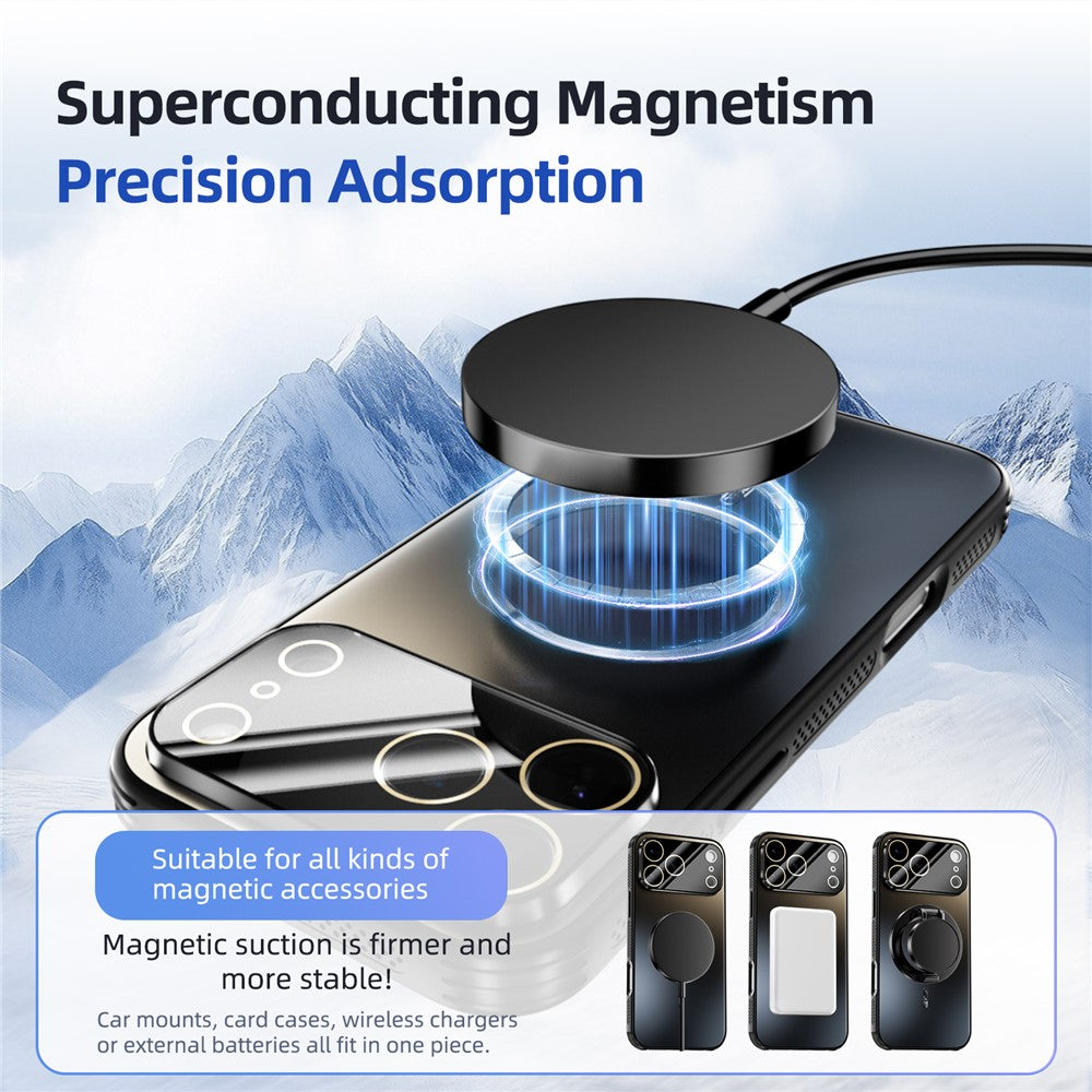 ABEEL For iPhone 17 Pro Max Case Compatible with MagSafe TPU PC Cooling Matte Phone Back Cover with Lens Film
