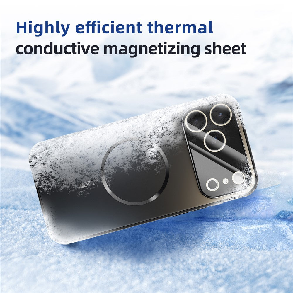 ABEEL For iPhone 17 Pro Max Case Compatible with MagSafe TPU PC Cooling Matte Phone Back Cover with Lens Film