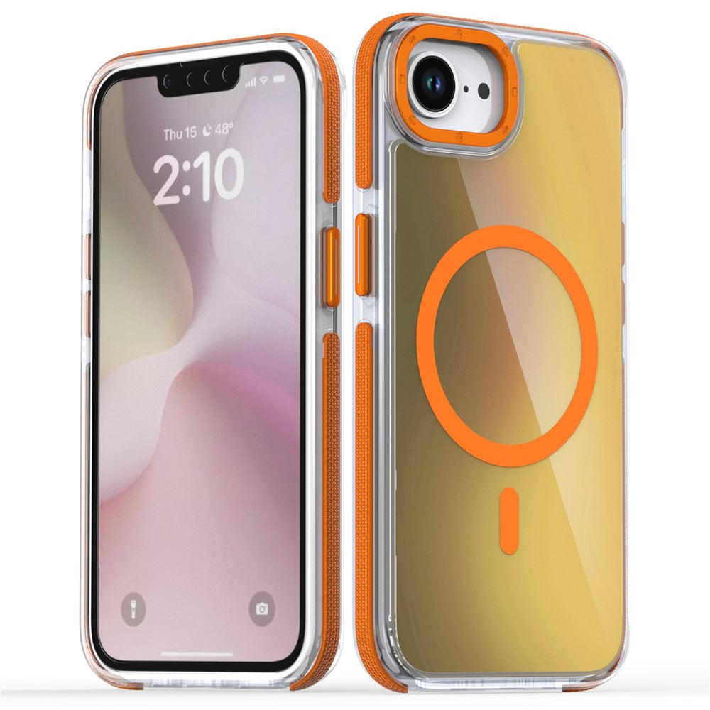 For iPhone 17e / 16e Case Compatible with MagSafe Cute Fluorescent Design TPU Acrylic Phone Back Cover