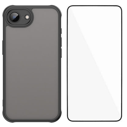 WANLONFENG For iPhone 17e / 16e Case with Screen Film  FD Series Skin Touch TPU PC Phone Back Cover