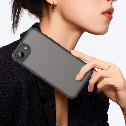 WANLONFENG For iPhone 17e / 16e Case with Screen Film  FD Series Skin Touch TPU PC Phone Back Cover