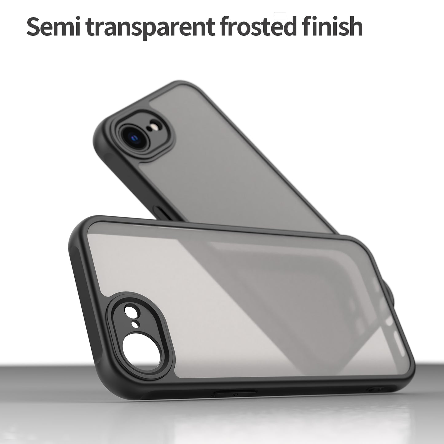 WANLONFENG For iPhone 17e / 16e Case with Screen Film  FD Series Skin Touch TPU PC Phone Back Cover