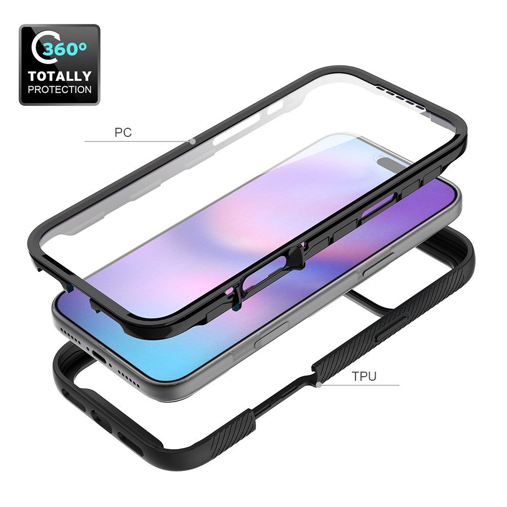 Clear Case for iPhone 17 Pro Max PC + TPU Phone Back Cover with PET Screen Film