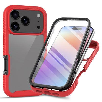 Clear Case for iPhone 17 Pro Max PC + TPU Phone Back Cover with PET Screen Film