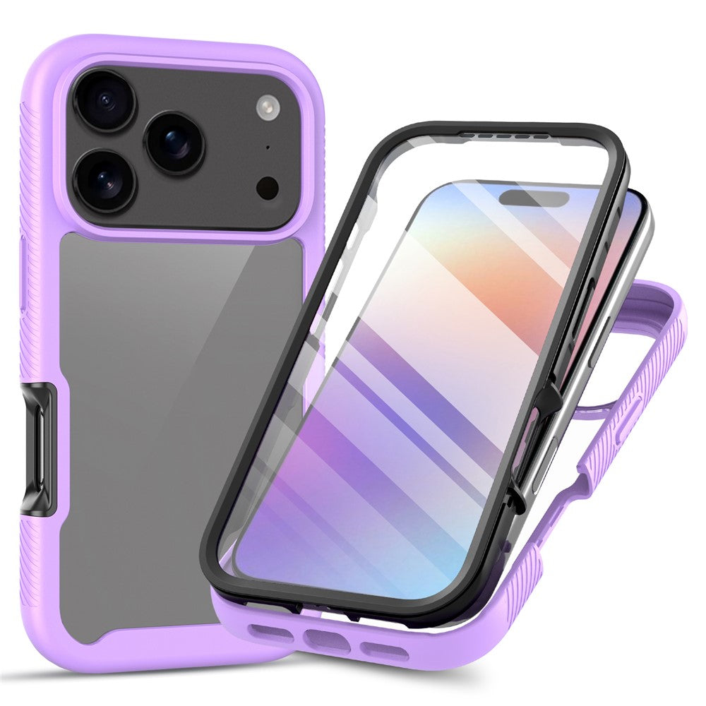 Clear Case for iPhone 17 Pro Max PC + TPU Phone Back Cover with PET Screen Film