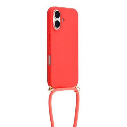 For iPhone 17 Case Biodegradable Wheat Straw + TPU Eco-Friendly Phone Cover with Lanyard