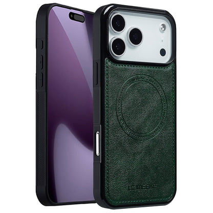 LC.IMEEKE For iPhone 17 Pro Max Magnetic Case Compatible with MagSafe Leather + TPU Back Cover