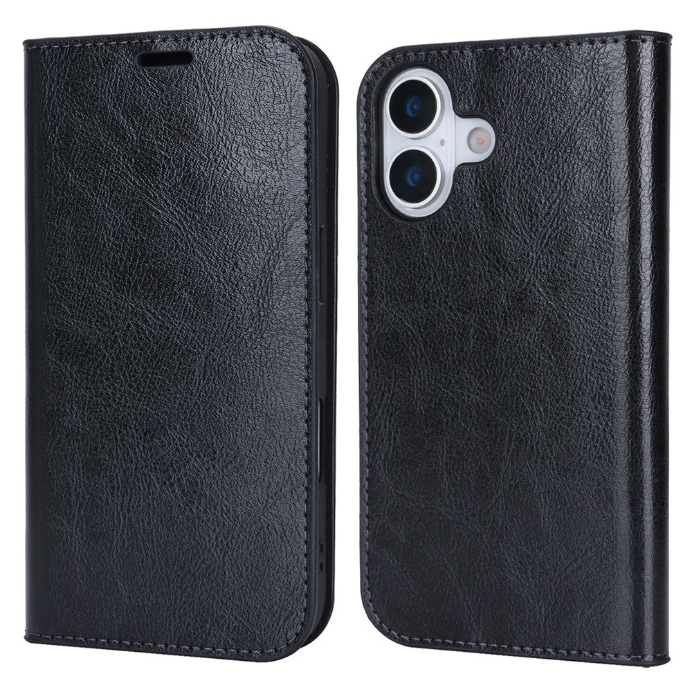 For iPhone 17 Case Crazy Horse Texture Split Leather Wallet Phone Cover