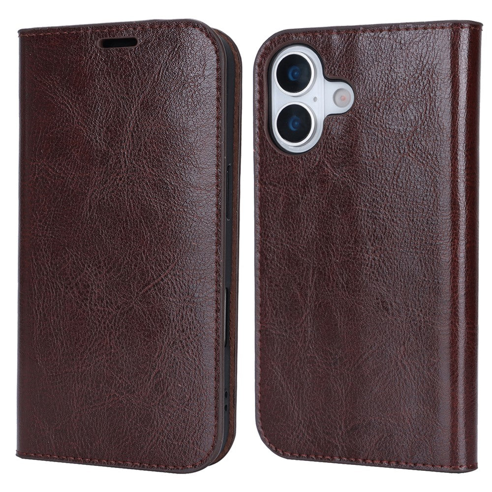 For iPhone 17 Case Crazy Horse Texture Split Leather Wallet Phone Cover