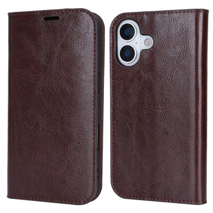 For iPhone 17 Case Crazy Horse Texture Split Leather Wallet Phone Cover