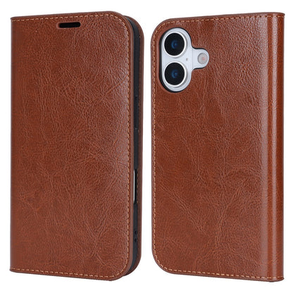 For iPhone 17 Case Crazy Horse Texture Split Leather Wallet Phone Cover