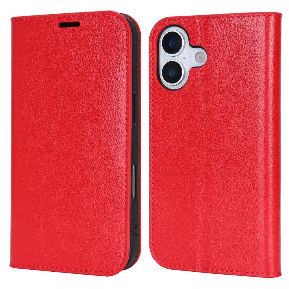 For iPhone 17 Case Crazy Horse Texture Split Leather Wallet Phone Cover