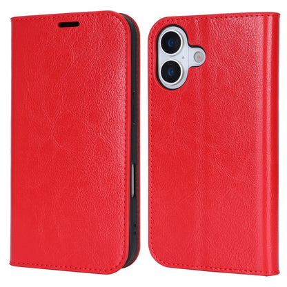 For iPhone 17 Case Crazy Horse Texture Split Leather Wallet Phone Cover