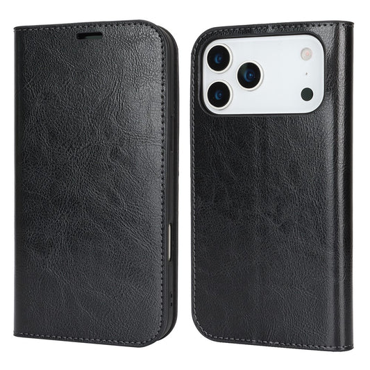 For iPhone 17 Pro Max Case Crazy Horse Texture Split Leather Wallet Phone Cover