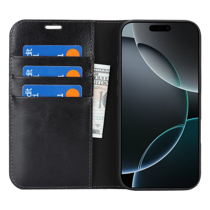 For iPhone 17 Pro Max Case Crazy Horse Texture Split Leather Wallet Phone Cover