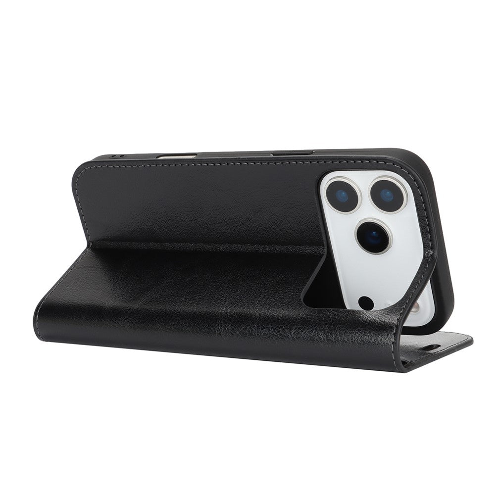 For iPhone 17 Pro Max Case Crazy Horse Texture Split Leather Wallet Phone Cover