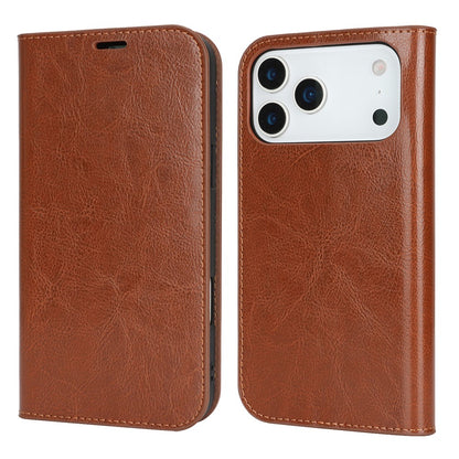 For iPhone 17 Pro Max Case Crazy Horse Texture Split Leather Wallet Phone Cover